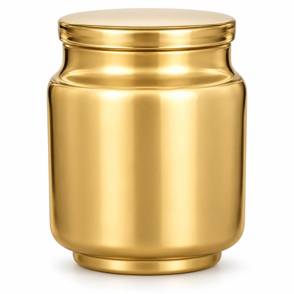 450ml Rounded Glass Candle Jar with Lid (VSS-CJ-028) — gold