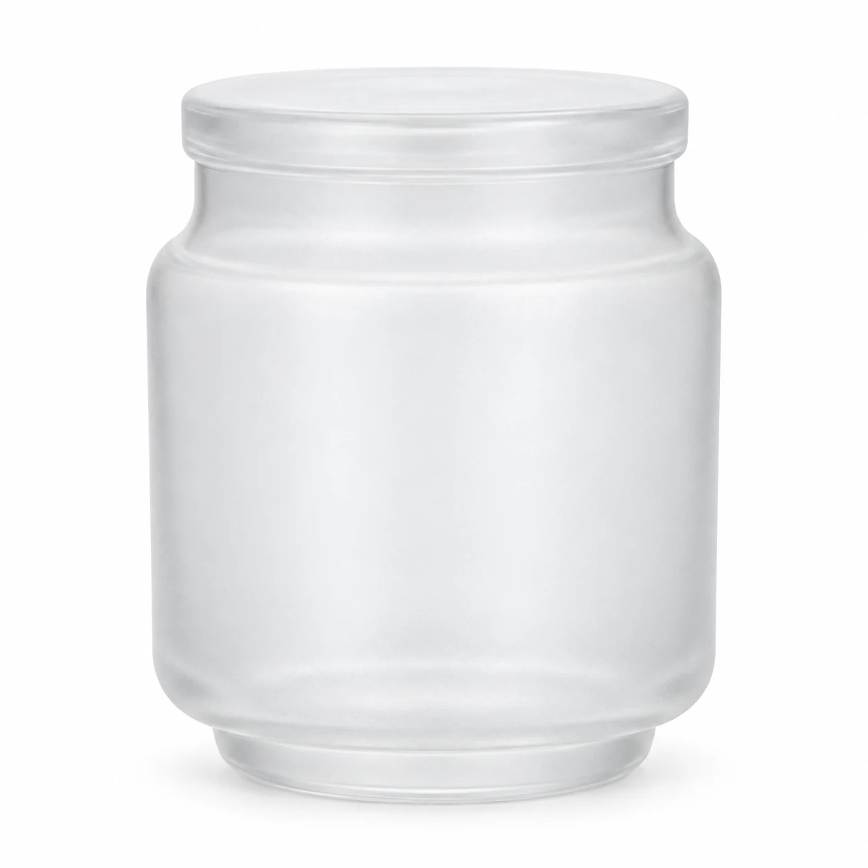 450ml Rounded Glass Candle Jar with Lid (VSS-CJ-028) — frosted