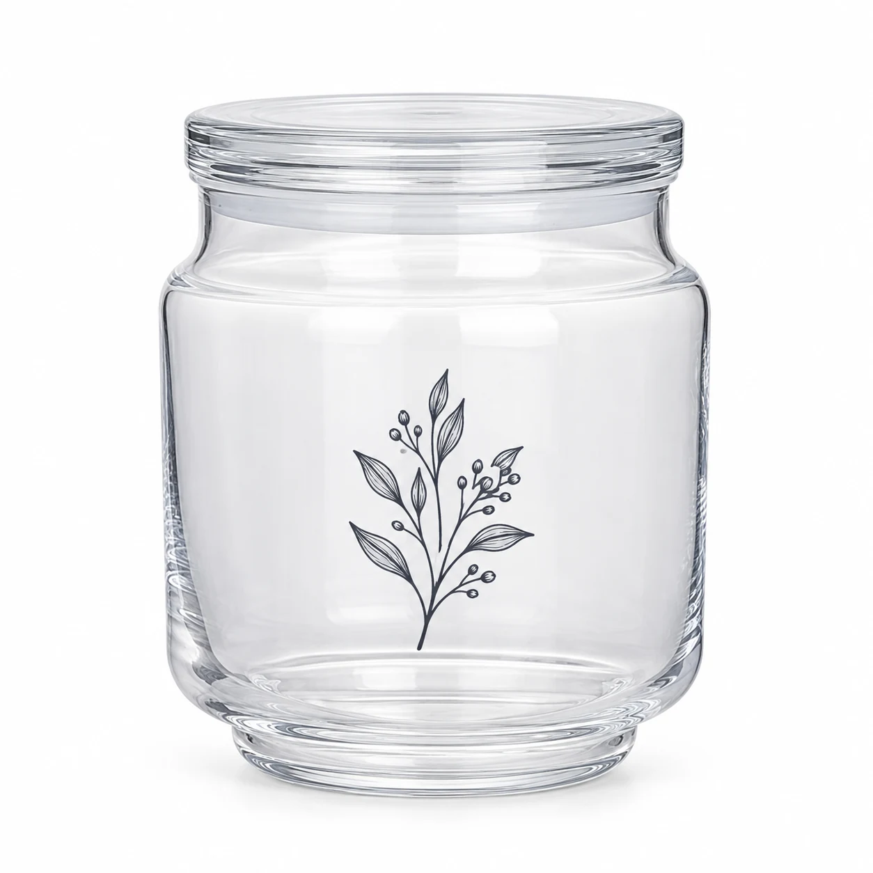 450ml Rounded Glass Candle Jar with Lid (VSS-CJ-028) — screen printing