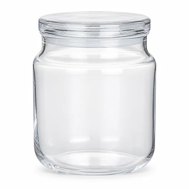 450ml Rounded Glass Candle Jar with Lid (VSS-CJ-029) — clear