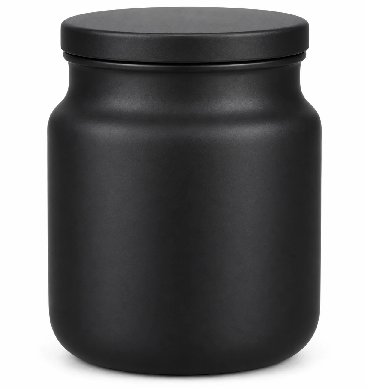 450ml Rounded Glass Candle Jar with Lid (VSS-CJ-029) — black