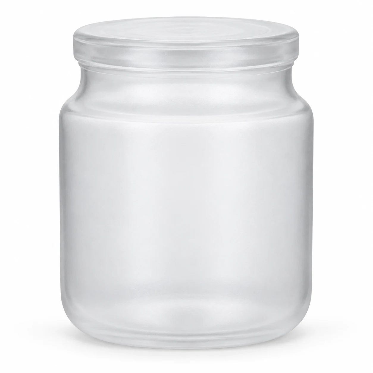 450ml Rounded Glass Candle Jar with Lid (VSS-CJ-029) — frosted