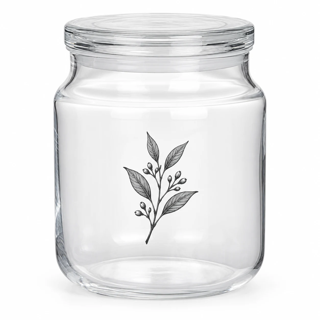 450ml Rounded Glass Candle Jar with Lid (VSS-CJ-029) — screen printing