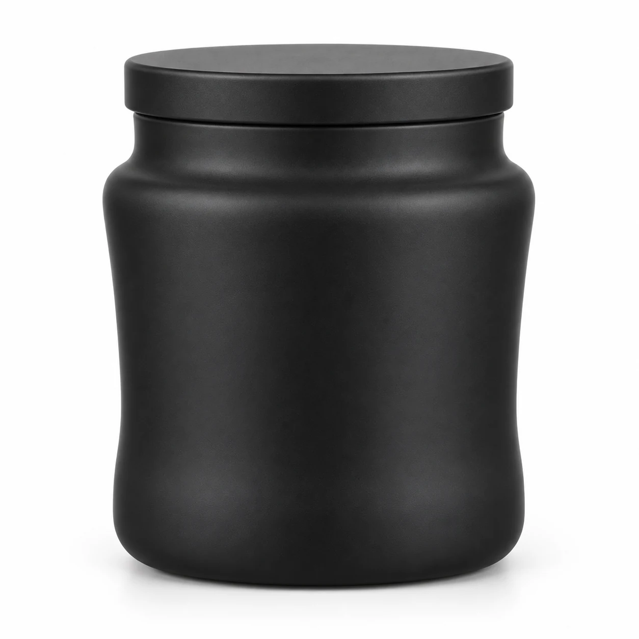 450ml Rounded Glass Candle Jar with Lid (VSS-CJ-030) — black