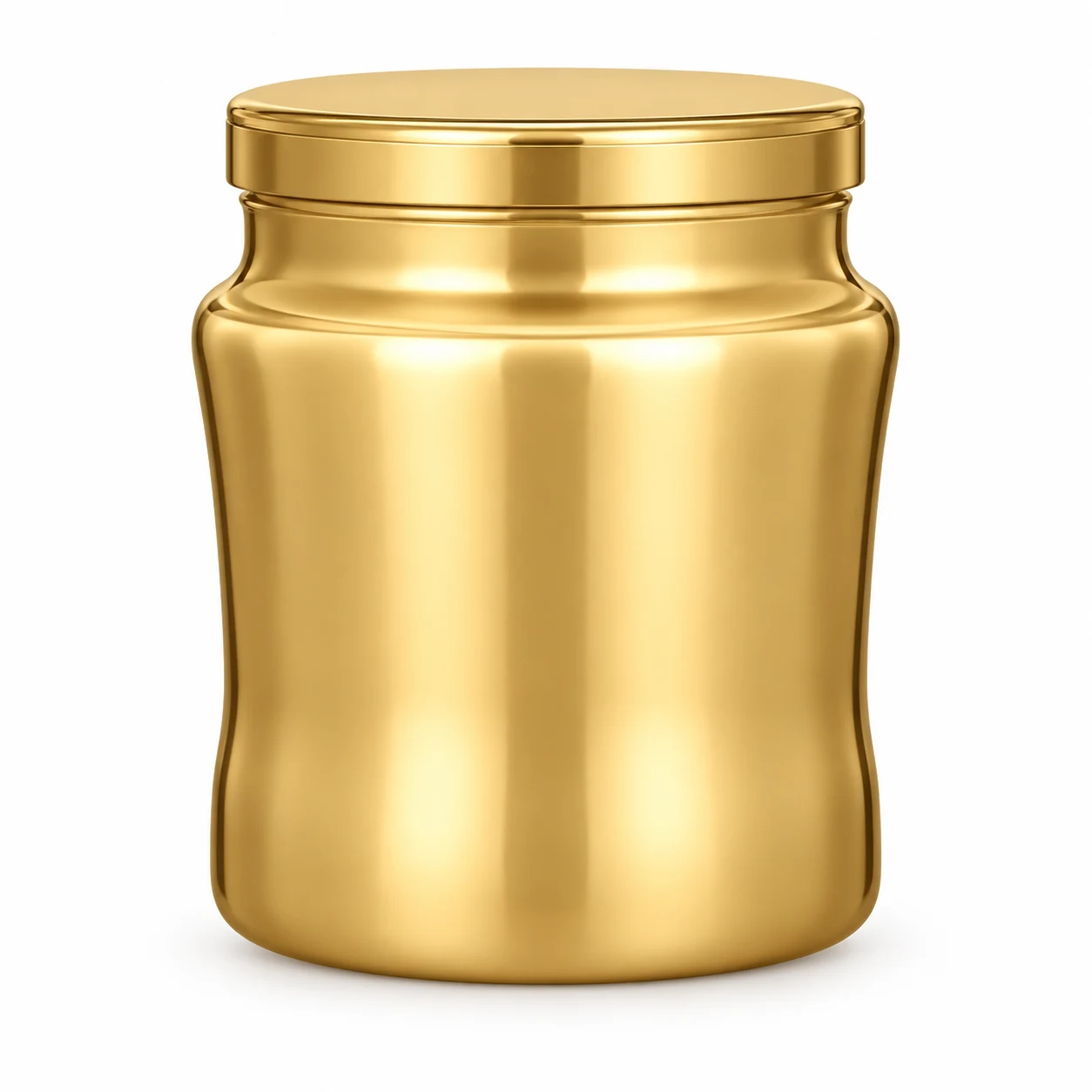 450ml Rounded Glass Candle Jar with Lid (VSS-CJ-030) — gold