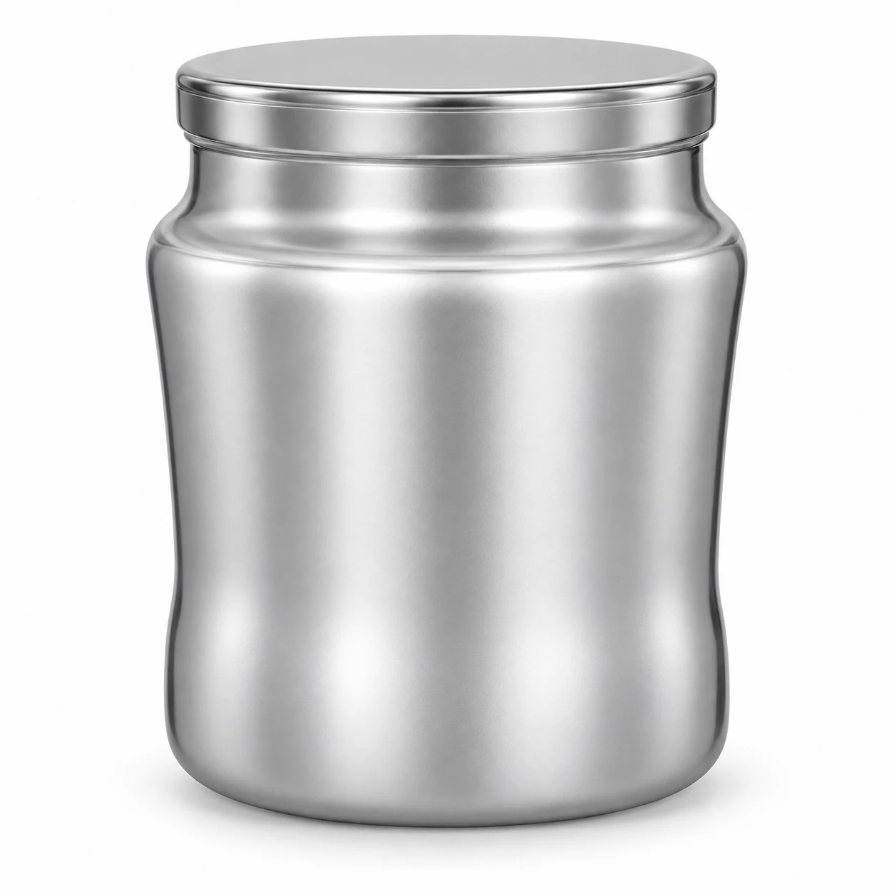 450ml Rounded Glass Candle Jar with Lid (VSS-CJ-030) — silver