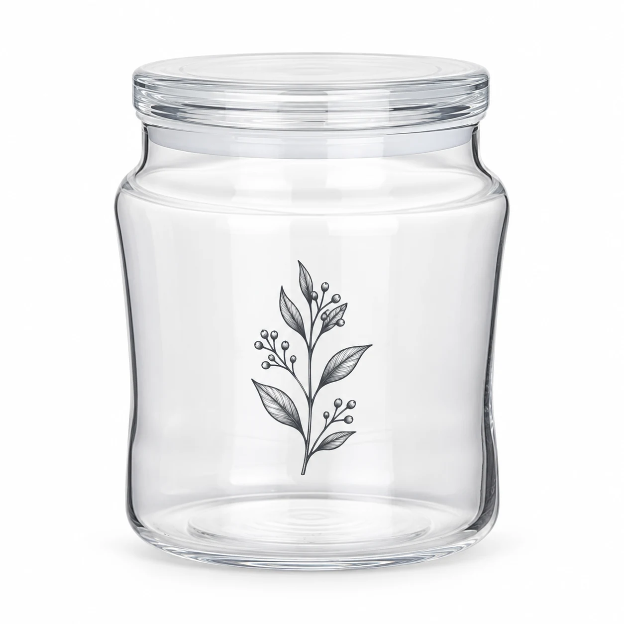 450ml Rounded Glass Candle Jar with Lid (VSS-CJ-030) — screen printing