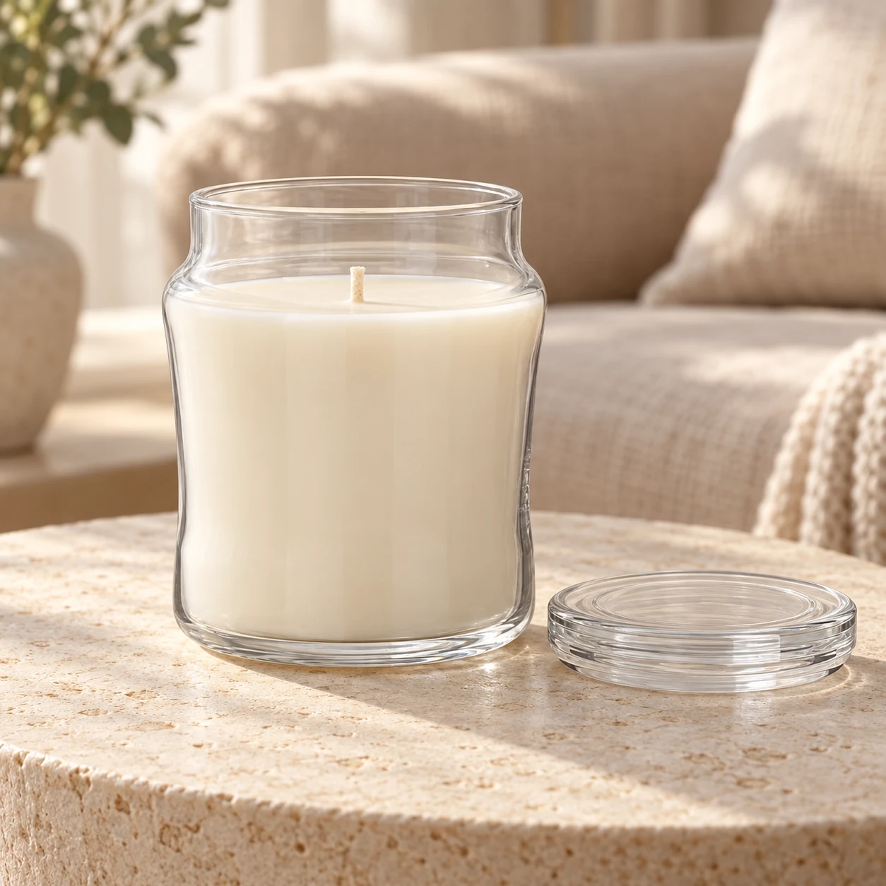 450ml Rounded Glass Candle Jar with Lid (VSS-CJ-030) — lifestyle 01