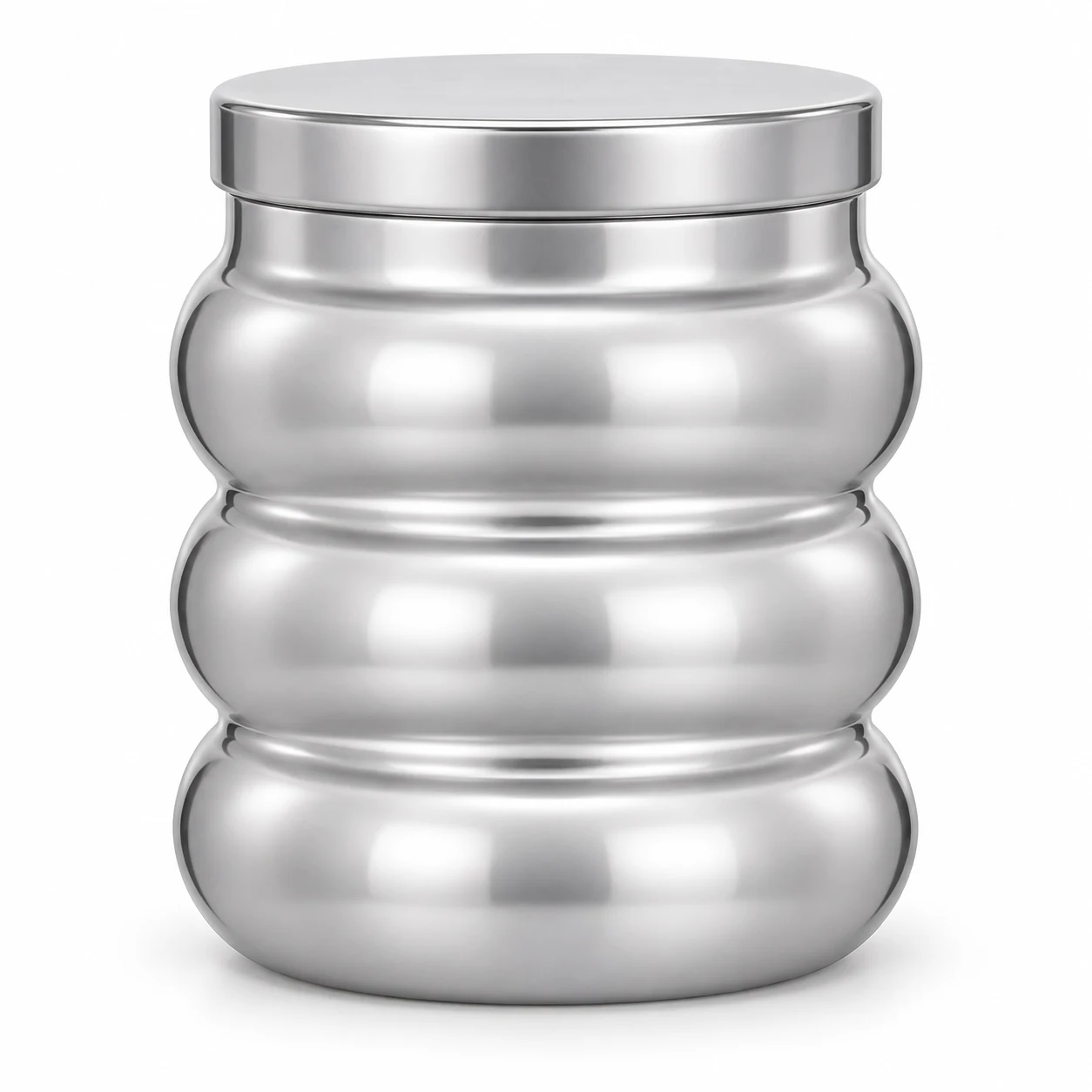 450ml Bubble Glass Candle Jar with Lid - VSS-CJ-032 — silver