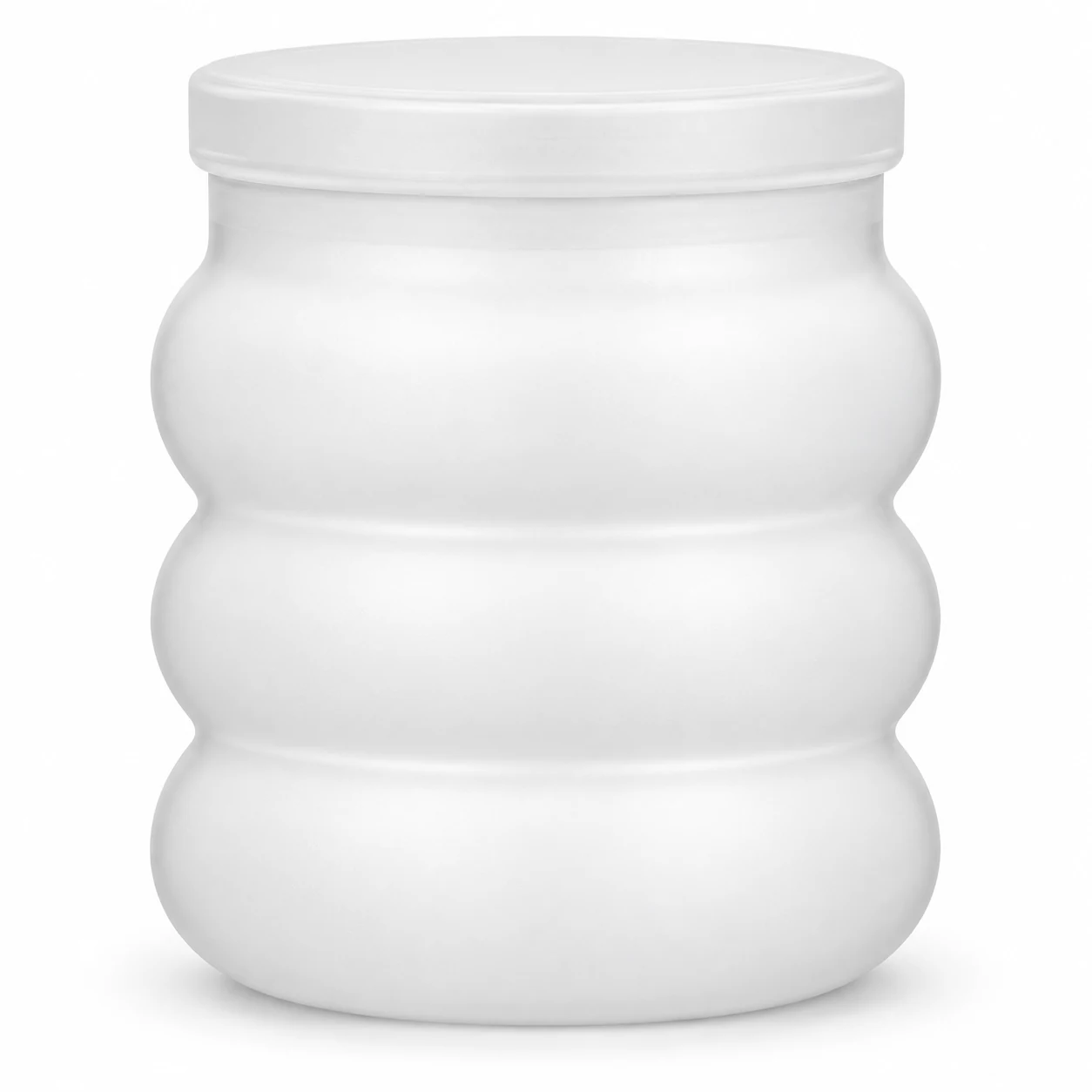 450ml Bubble Glass Candle Jar with Lid - VSS-CJ-032 — white