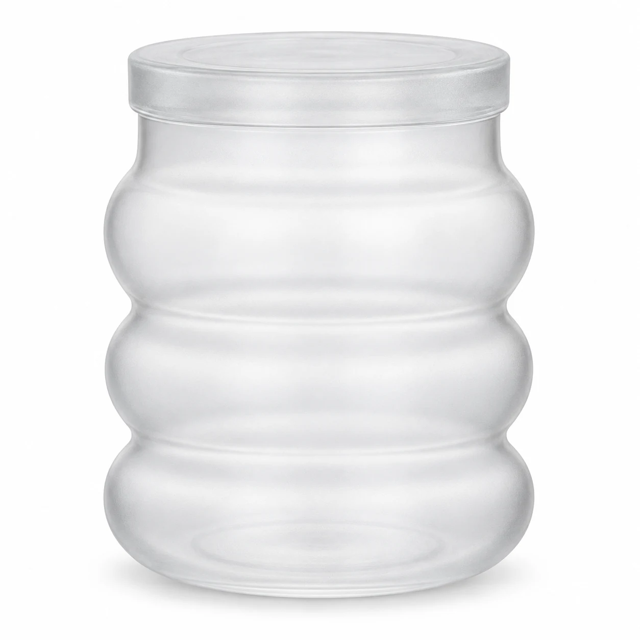 450ml Bubble Glass Candle Jar with Lid - VSS-CJ-032 — frosted