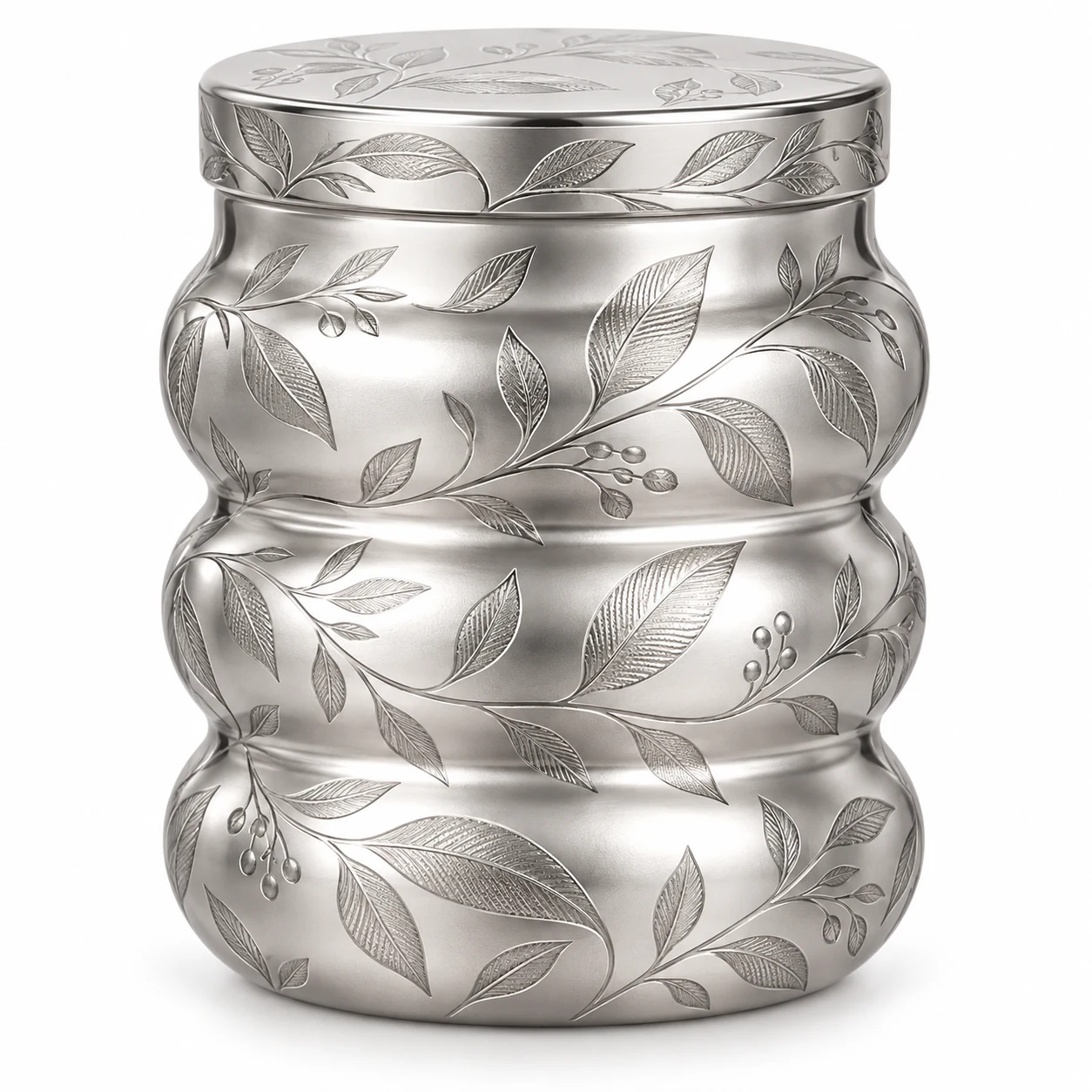 450ml Bubble Glass Candle Jar with Lid - VSS-CJ-032 — silver engraved