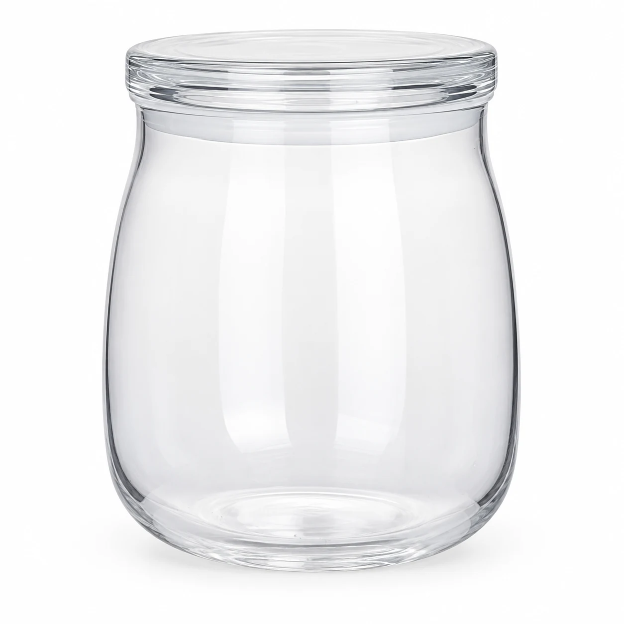 450ml Rounded Glass Candle Jar with Lid - VSS-CJ-034 — clear