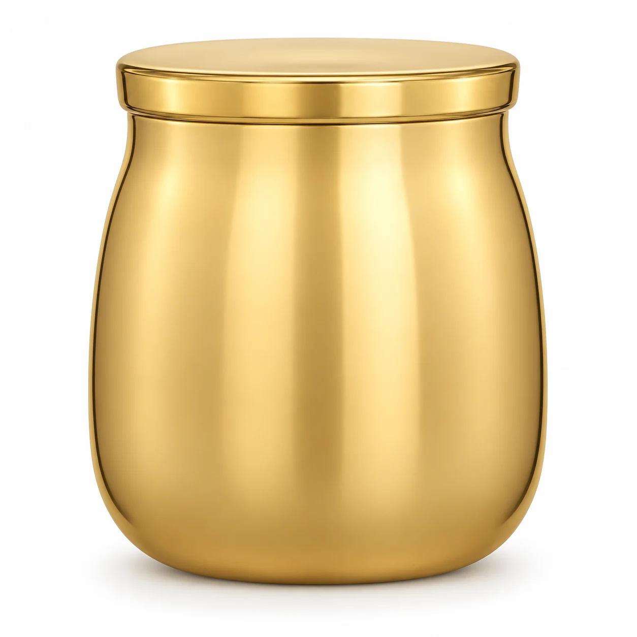 450ml Rounded Glass Candle Jar with Lid - VSS-CJ-034 — gold