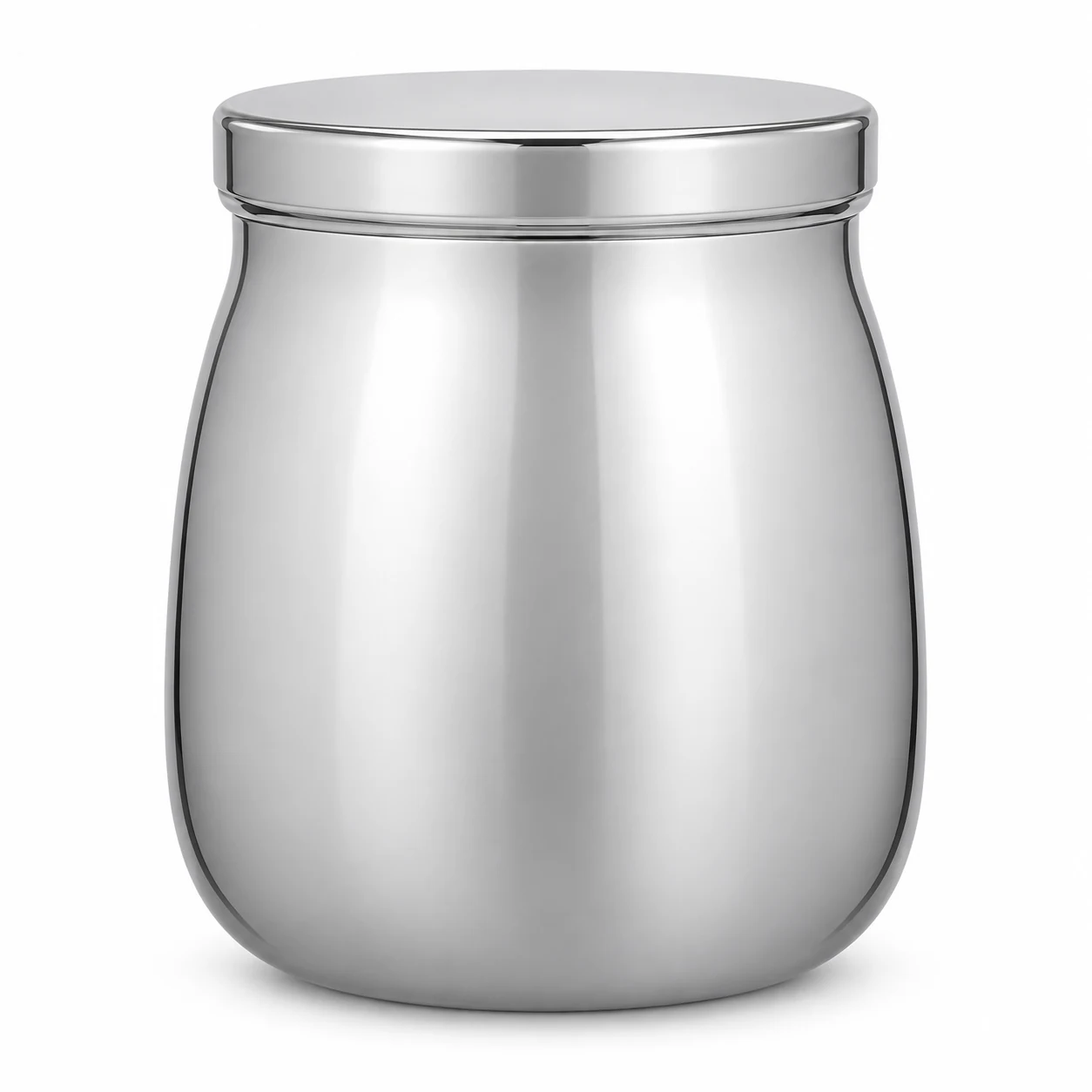 450ml Rounded Glass Candle Jar with Lid - VSS-CJ-034 — silver