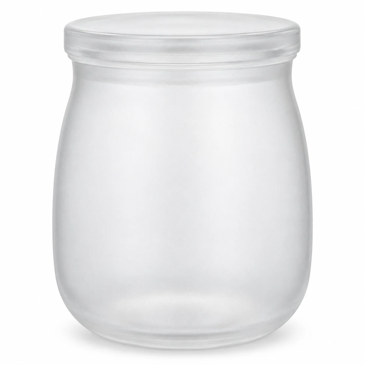 450ml Rounded Glass Candle Jar with Lid - VSS-CJ-034 — frosted