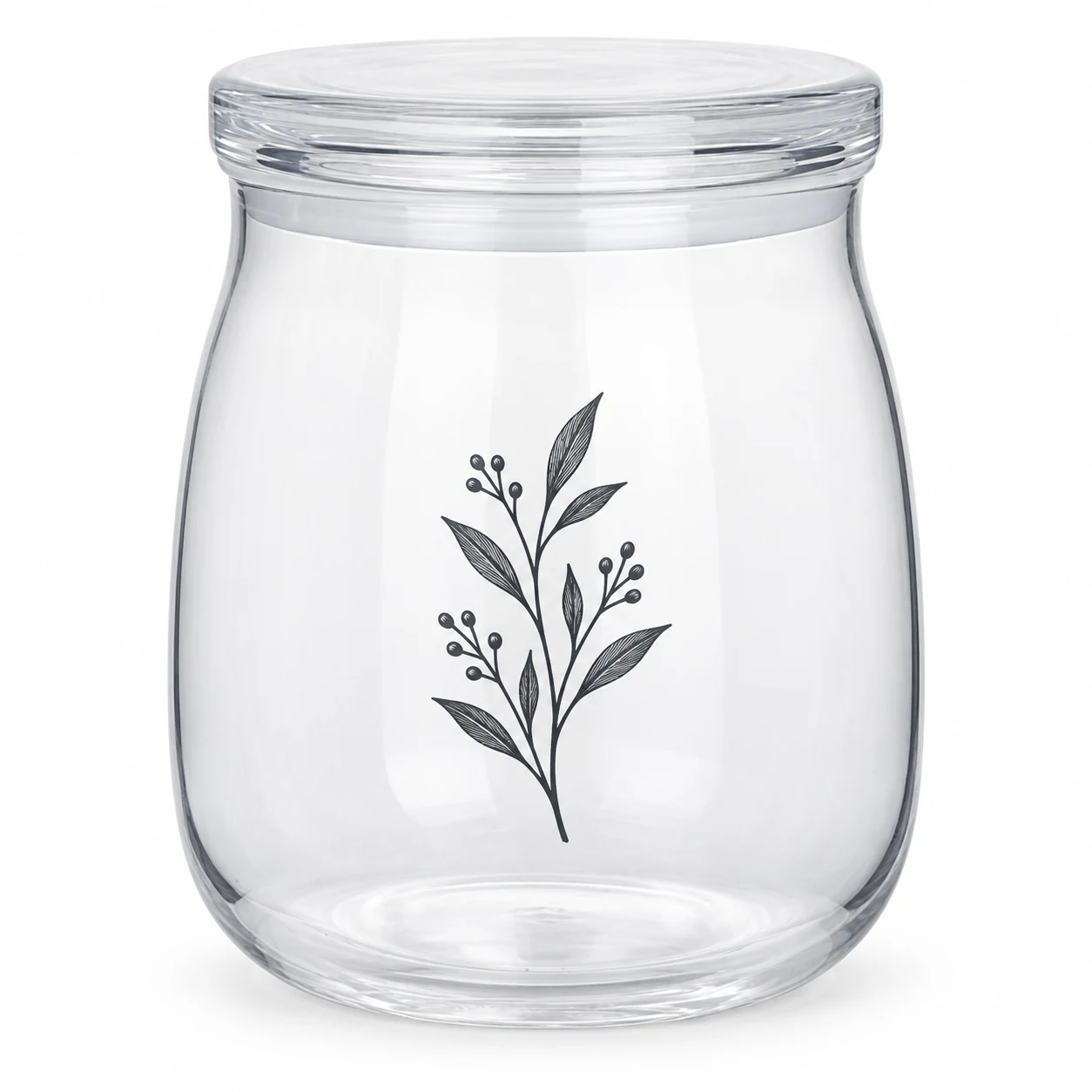 450ml Rounded Glass Candle Jar with Lid - VSS-CJ-034 — screen printing
