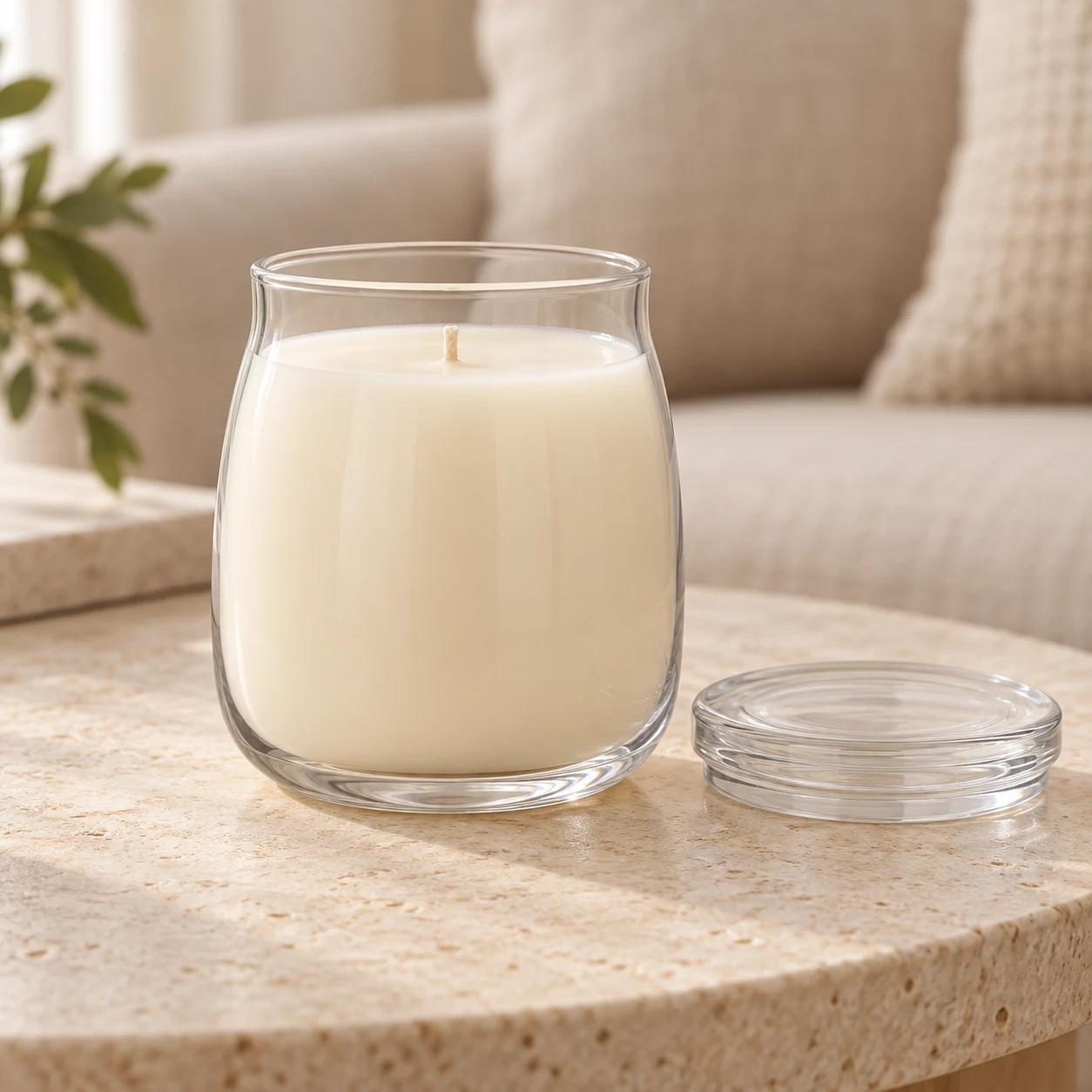 450ml Rounded Glass Candle Jar with Lid - VSS-CJ-034 — lifestyle 01