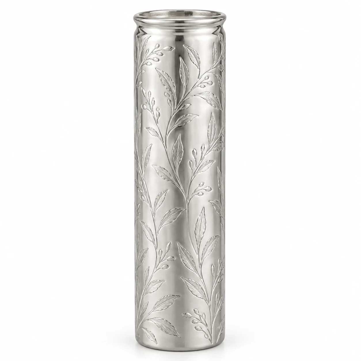 400ml Tall Cylindrical Glass Candle Jar - VSS-CJ-035 — silver engraved