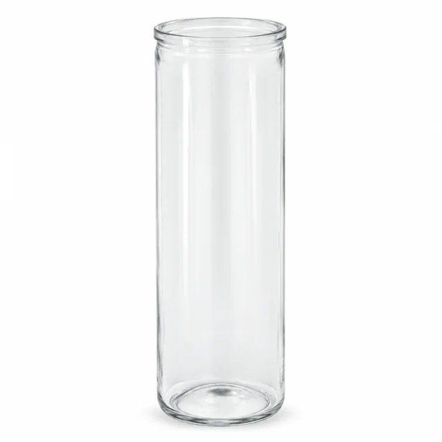 450ml Tall Cylindrical Glass Candle Jar - VSS-CJ-036 — clear