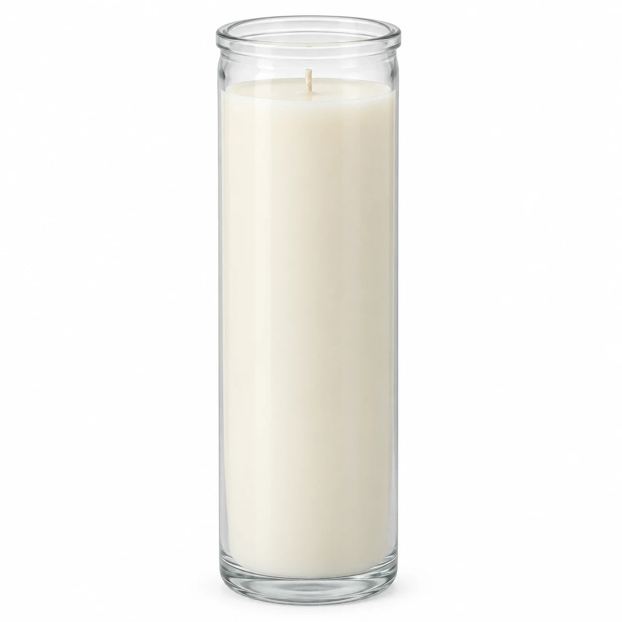 450ml Tall Cylindrical Glass Candle Jar - VSS-CJ-036 — clear wax