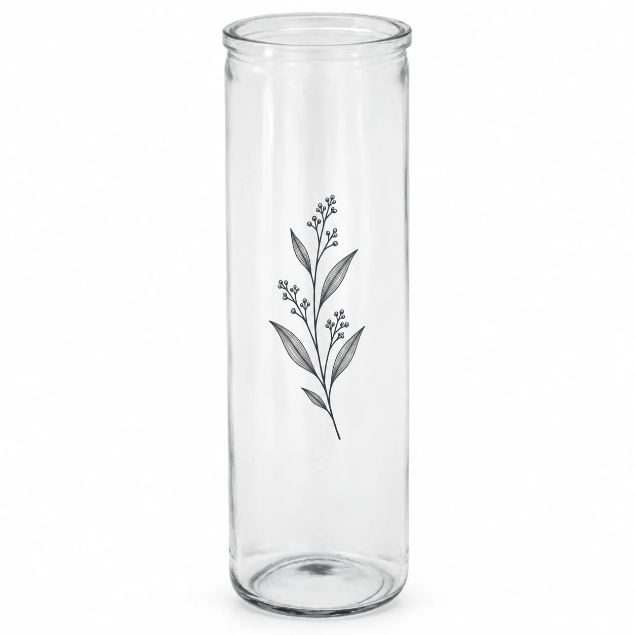 450ml Tall Cylindrical Glass Candle Jar - VSS-CJ-036 — screen printing