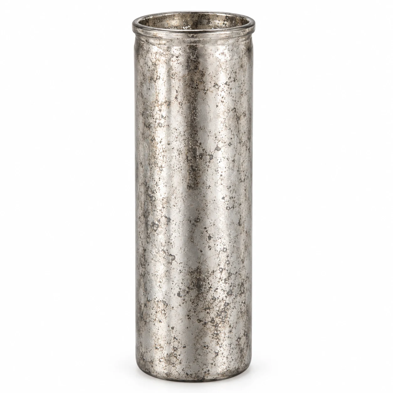 450ml Tall Cylindrical Glass Candle Jar - VSS-CJ-036 — silver corroded