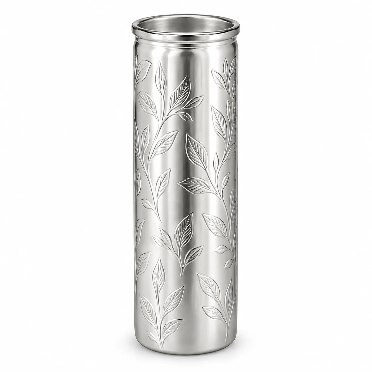 450ml Tall Cylindrical Glass Candle Jar - VSS-CJ-036 — silver engraved