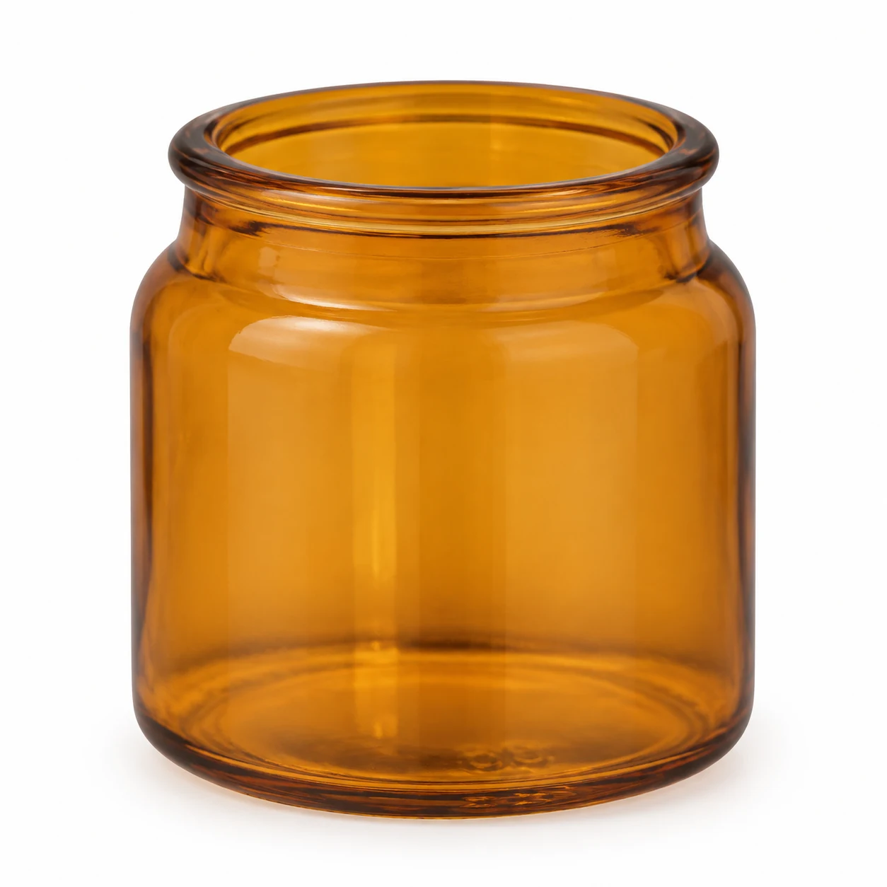 120ml Round Glass Candle Jar - VSS-CJ-037 — amber