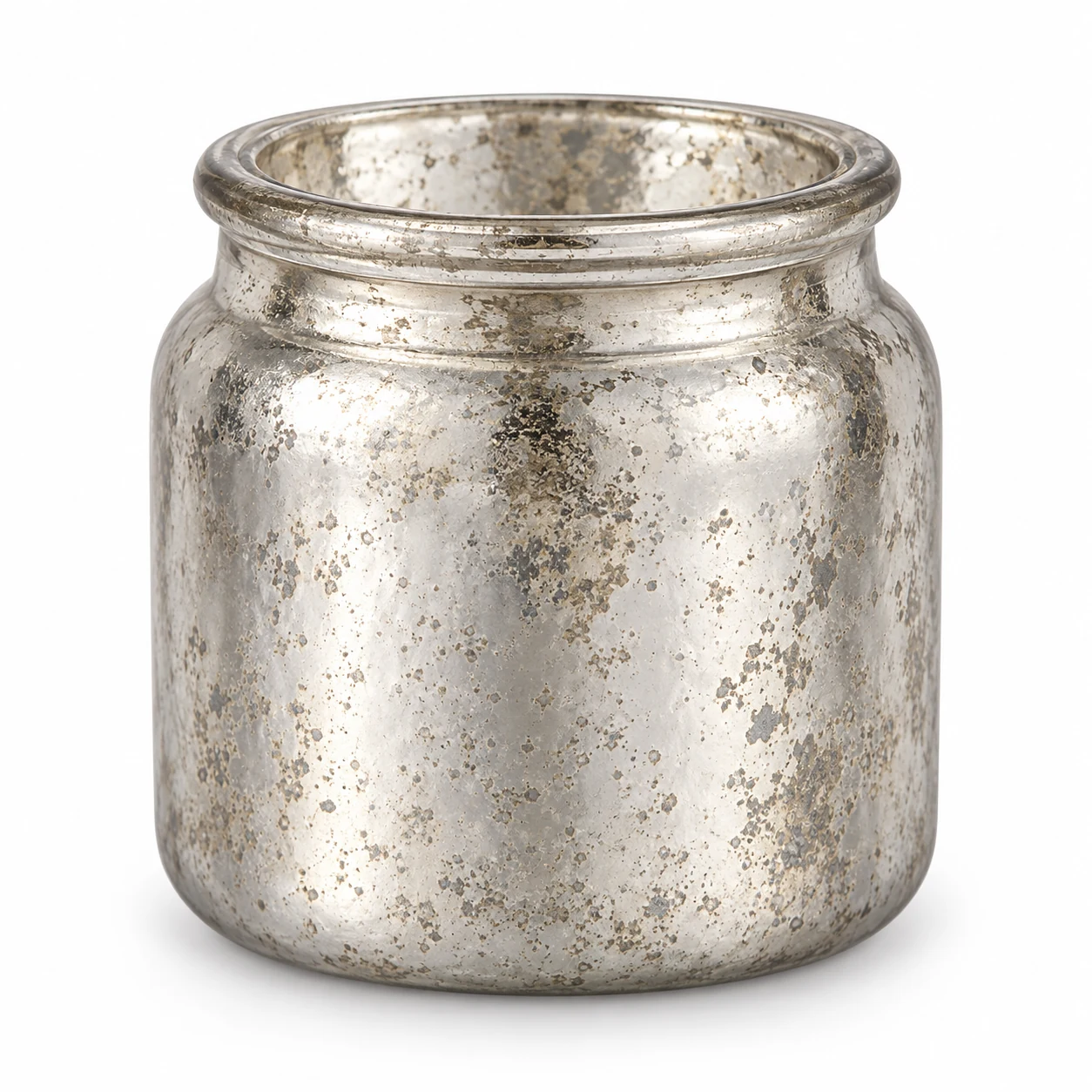 120ml Round Glass Candle Jar - VSS-CJ-037 — silver corroded