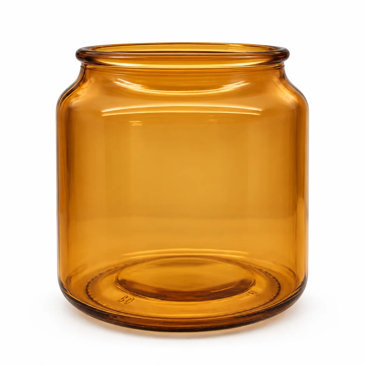600ml Round Glass Candle Jar - VSS-CJ-040 — amber