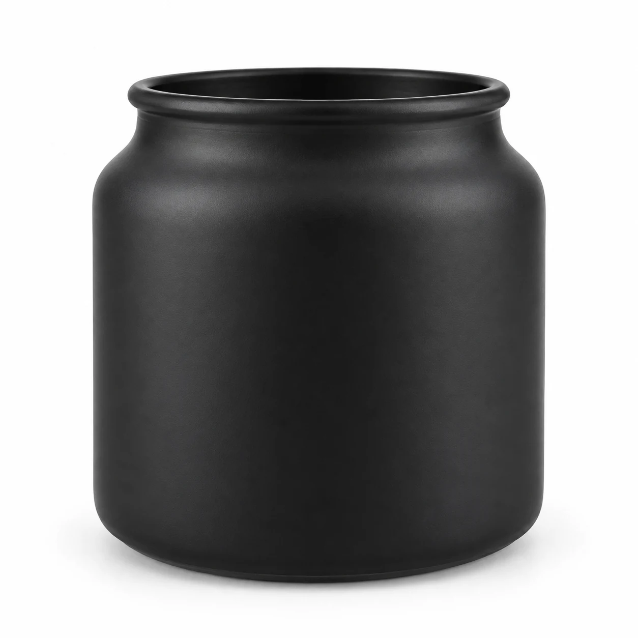 600ml Round Glass Candle Jar - VSS-CJ-040 — black
