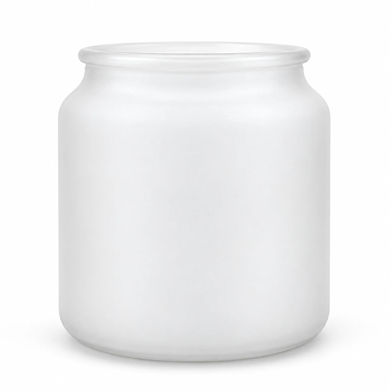 600ml Round Glass Candle Jar - VSS-CJ-040 — white