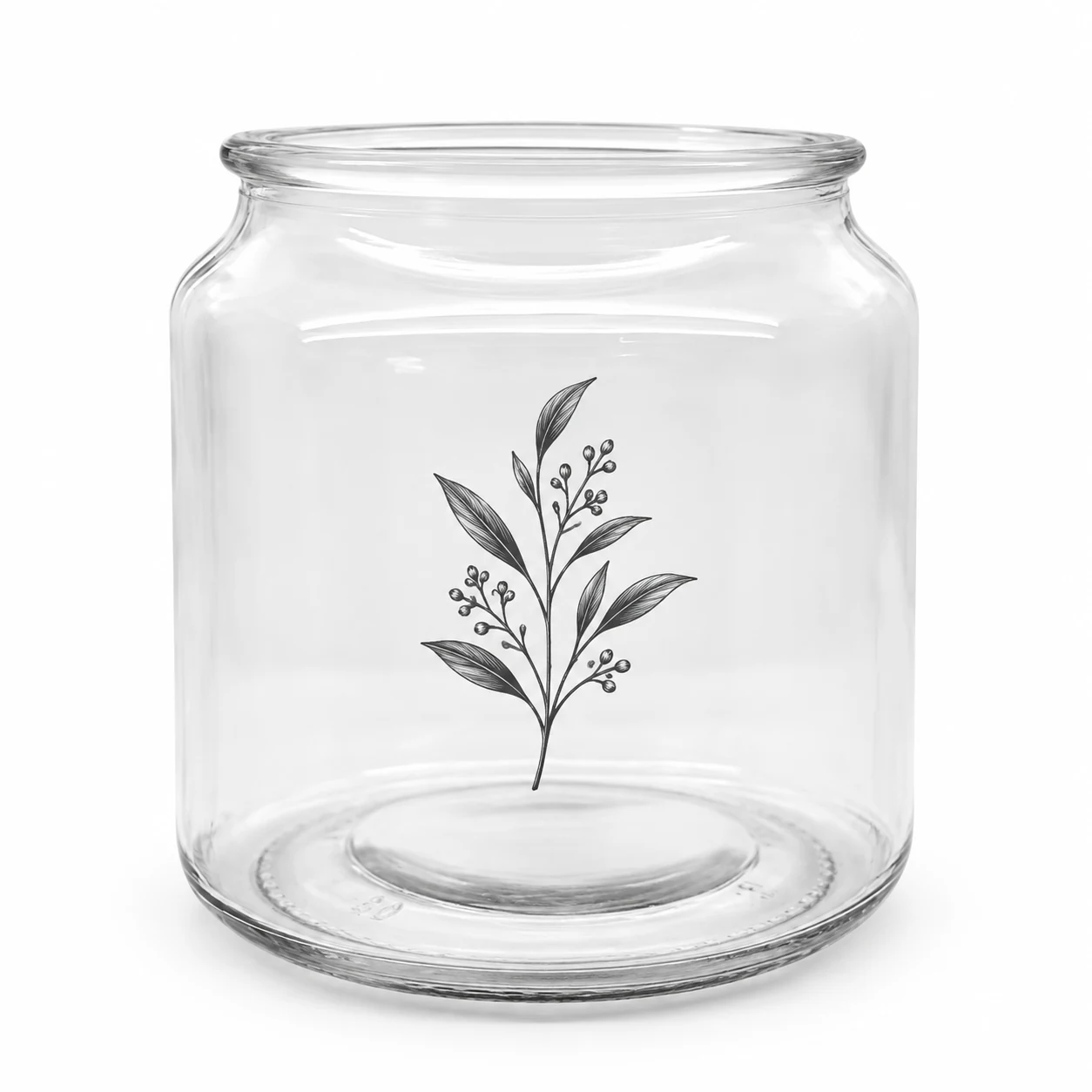 600ml Round Glass Candle Jar - VSS-CJ-040 — screen printing