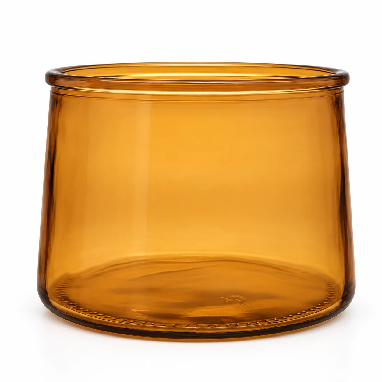 750ml Wide Round Glass Candle Jar - VSS-CJ-041 — amber