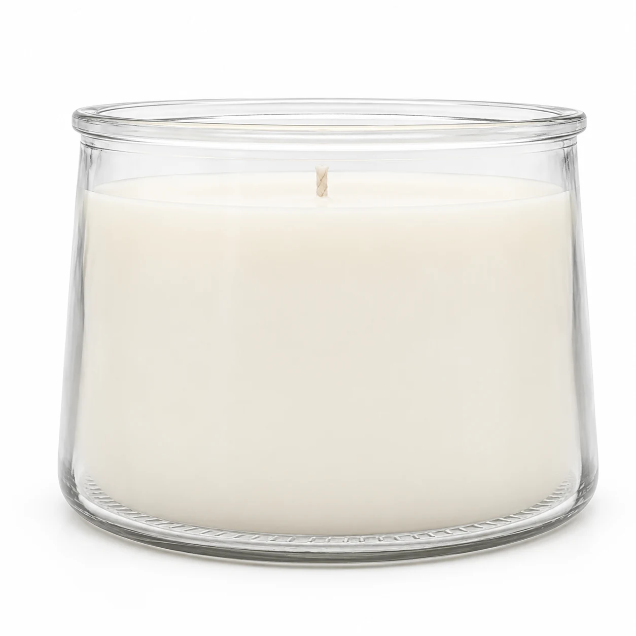750ml Wide Round Glass Candle Jar - VSS-CJ-041 — clear wax