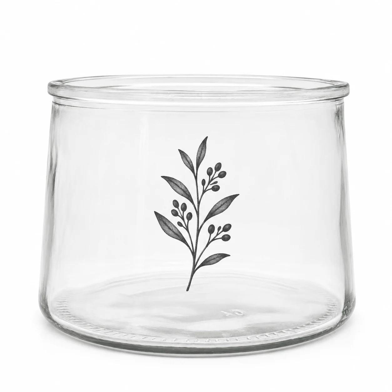 750ml Wide Round Glass Candle Jar - VSS-CJ-041 — screen printing