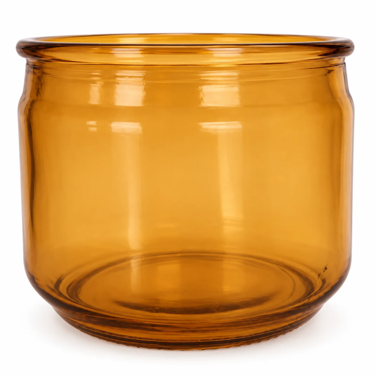 750ml Round Glass Candle Jar - VSS-CJ-043 — amber
