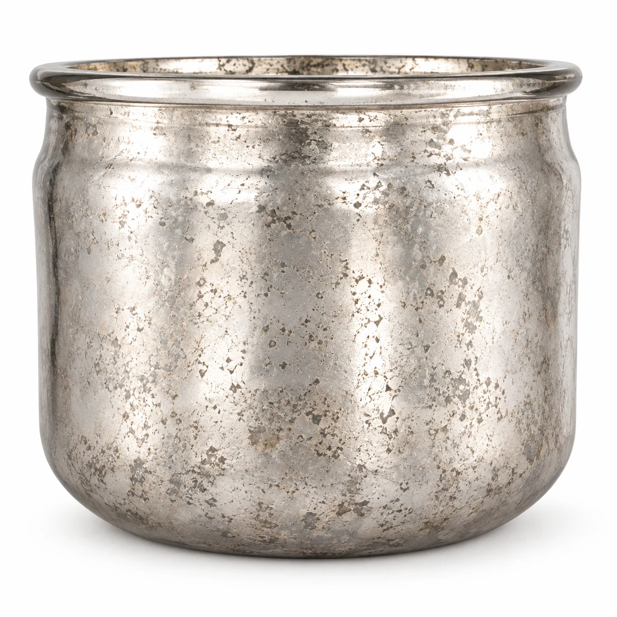 750ml Round Glass Candle Jar - VSS-CJ-043 — silver corroded
