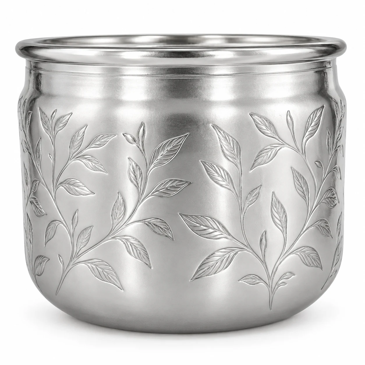 750ml Round Glass Candle Jar - VSS-CJ-043 — silver engraved