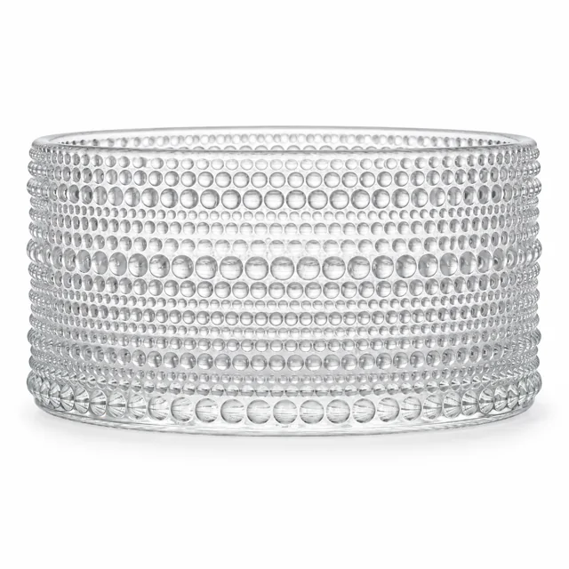 1050ml Beaded Glass Candle Jar (VSS-CJ-046) — clear