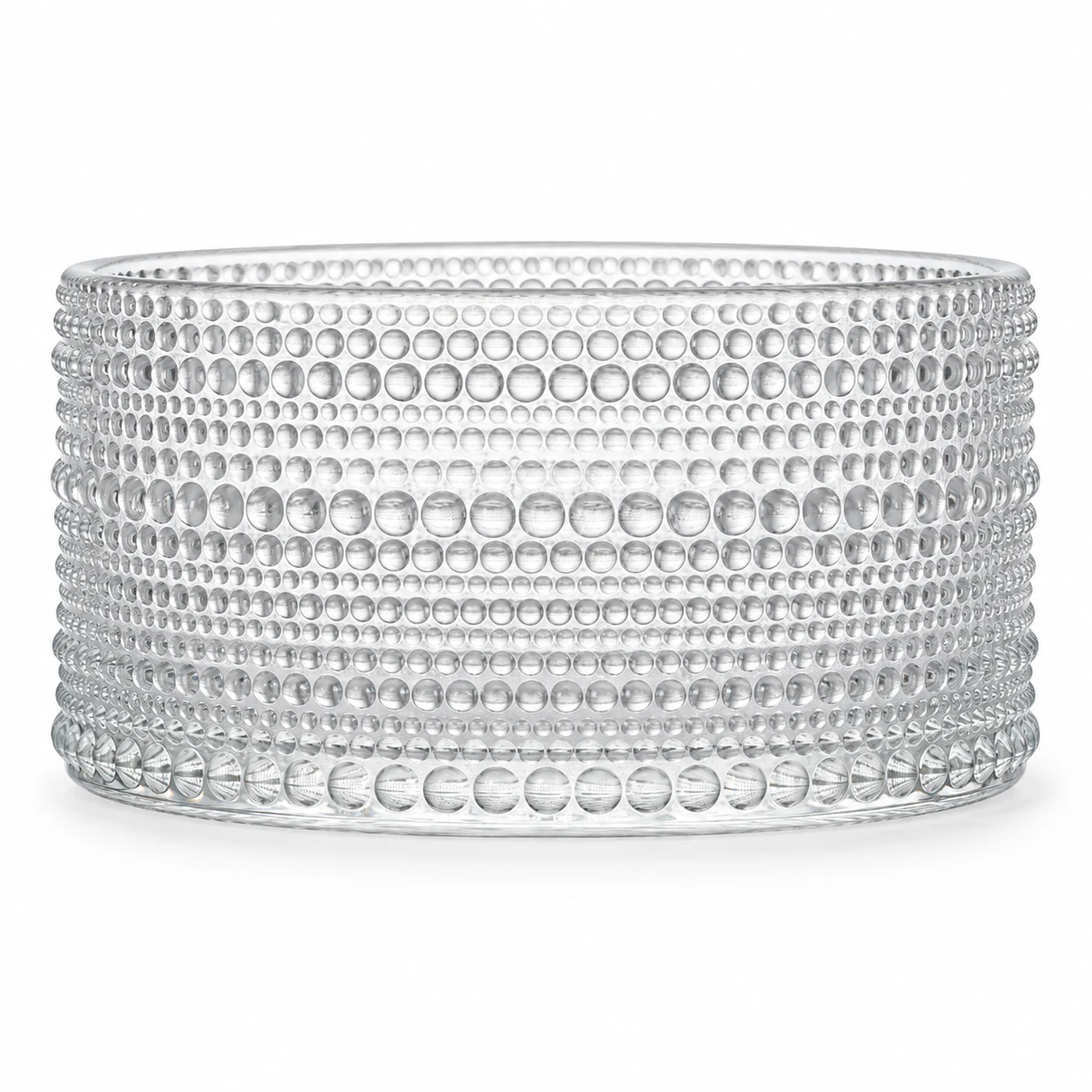 1050ml Beaded Glass Candle Jar (VSS-CJ-046) — clear