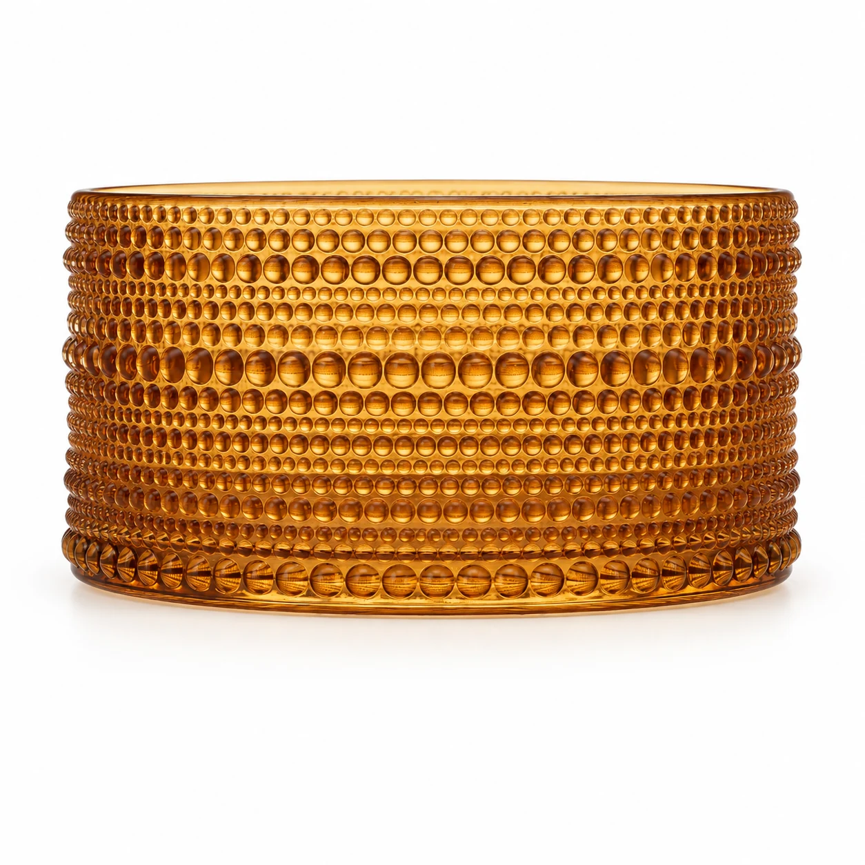 1050ml Beaded Glass Candle Jar (VSS-CJ-046) — amber