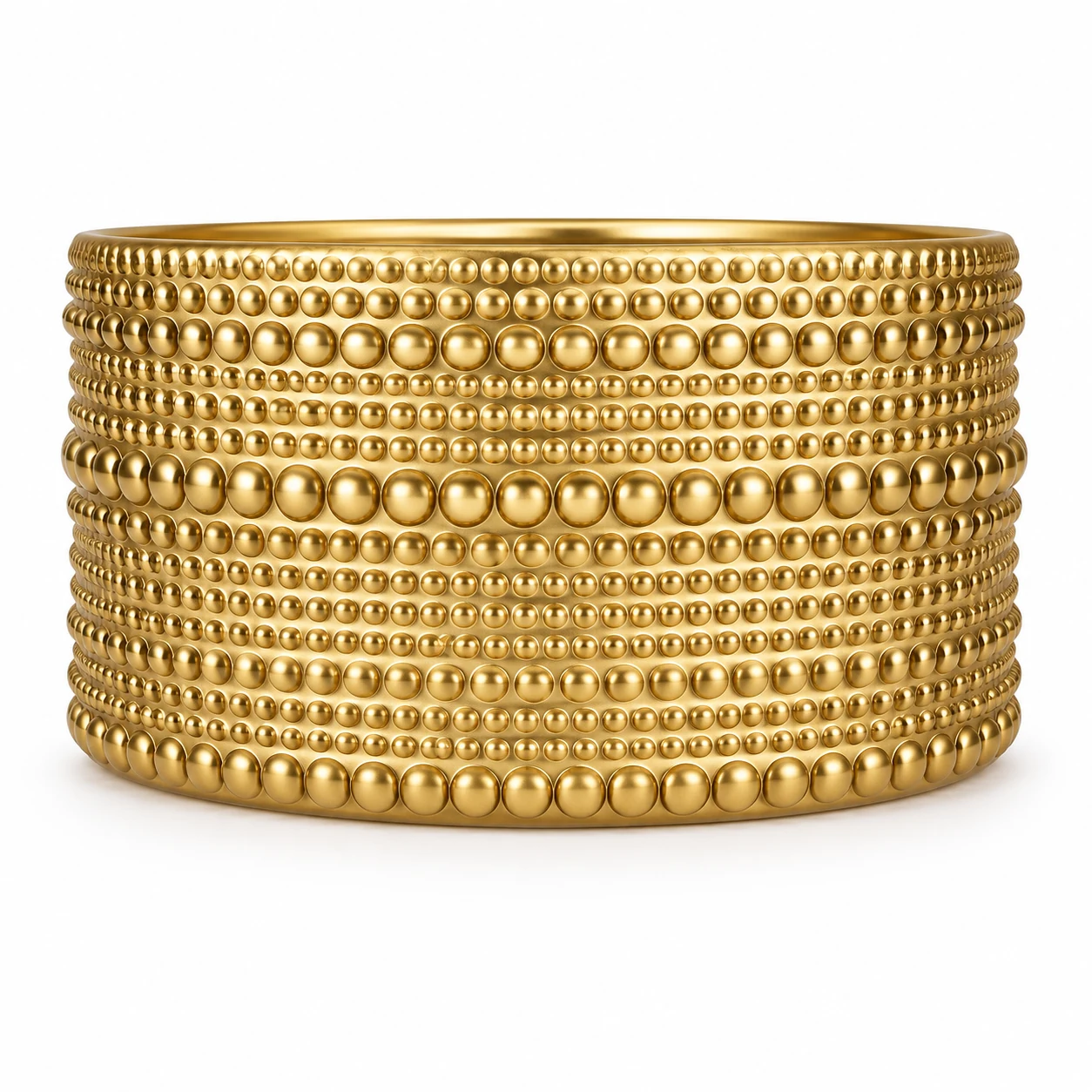 1050ml Beaded Glass Candle Jar (VSS-CJ-046) — gold