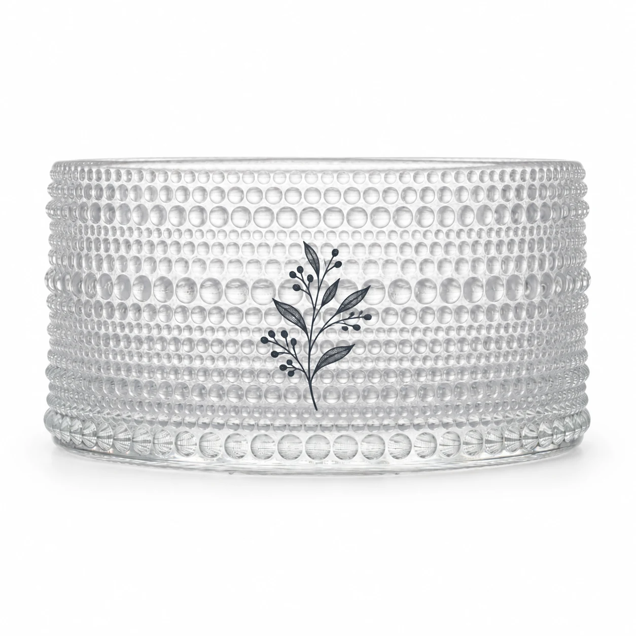 1050ml Beaded Glass Candle Jar (VSS-CJ-046) — screen printing
