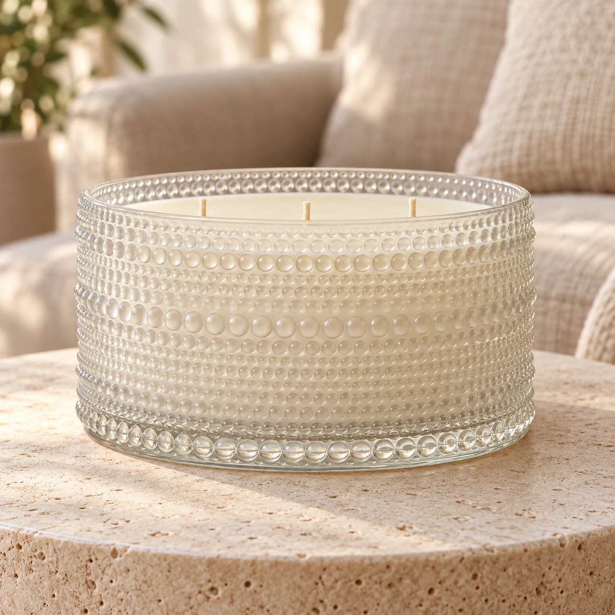 1050ml Beaded Glass Candle Jar (VSS-CJ-046) — lifestyle 01