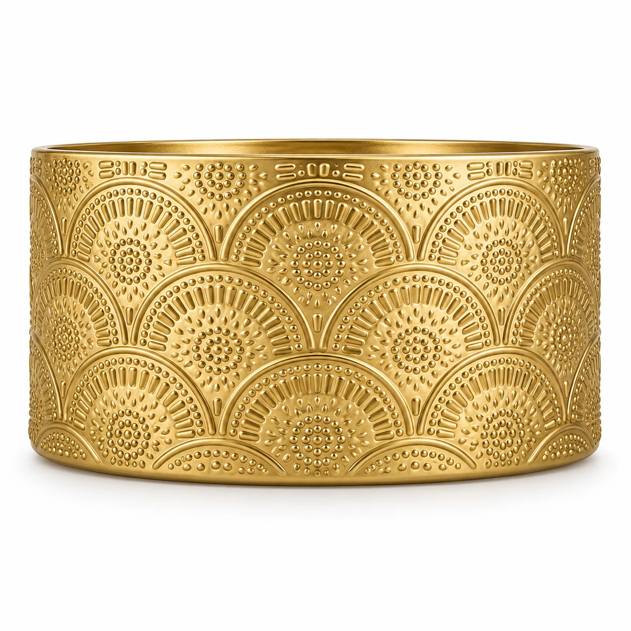 1050ml Fan-Pattern Glass Candle Jar (VSS-CJ-047) — gold