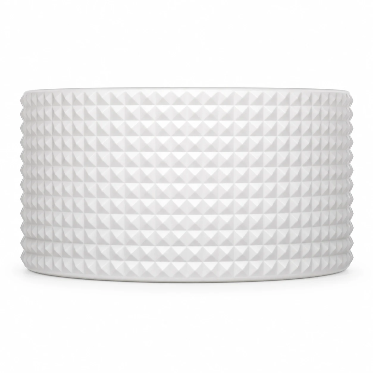 1050ml Diamond-Pattern Glass Candle Jar (VSS-CJ-049) — white