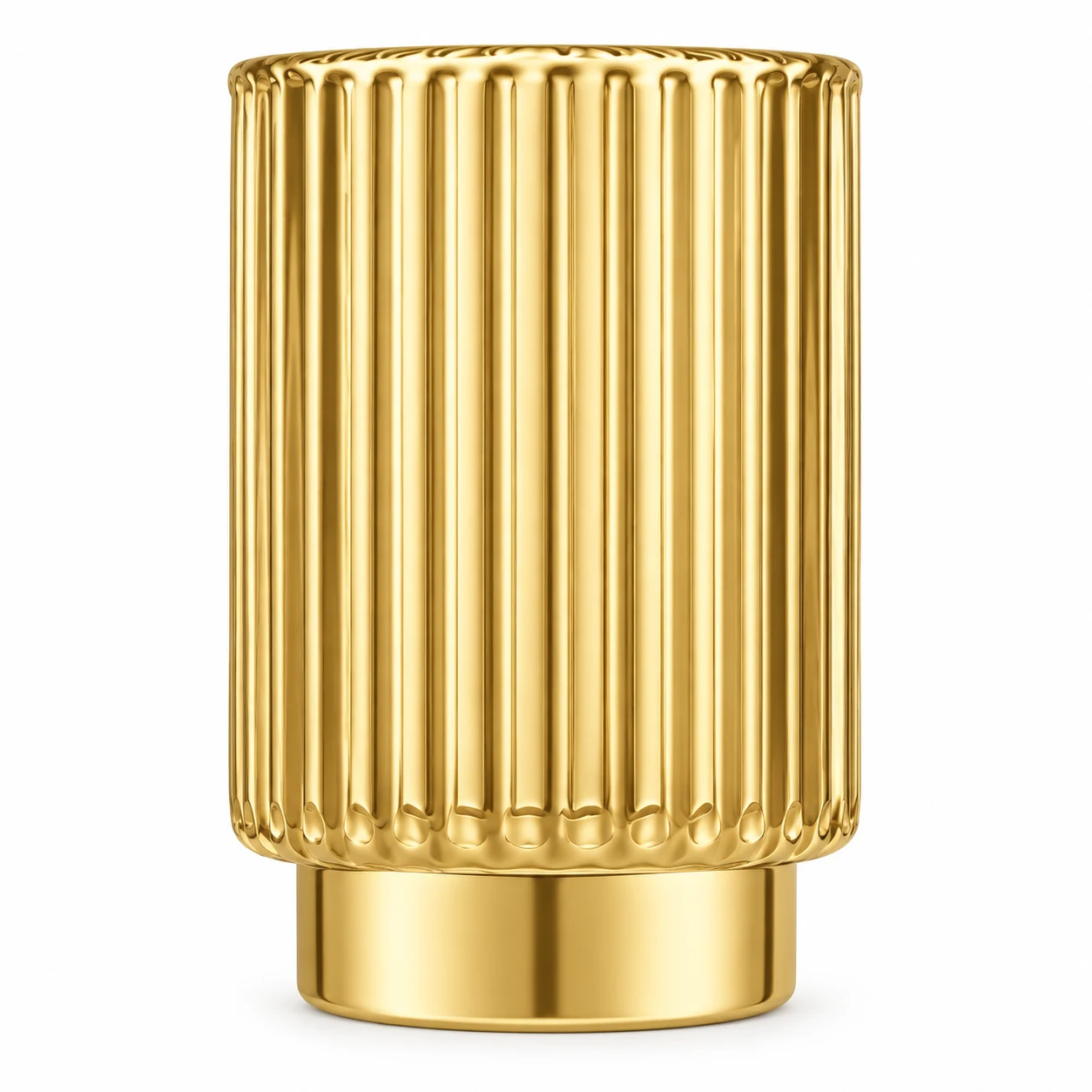 450ml Fluted Pedestal Glass Candle Jar - VSS-CJ-054 — gold