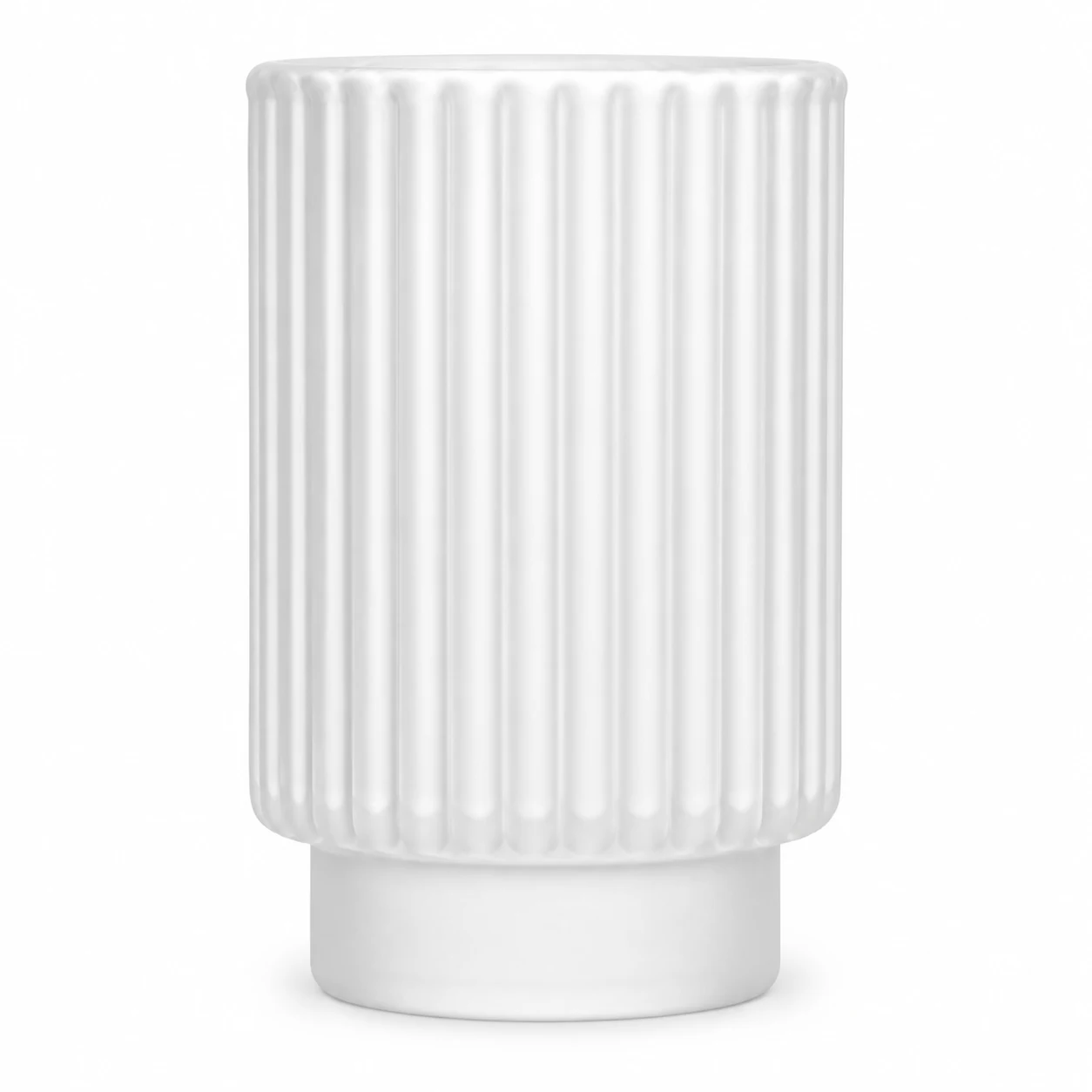 450ml Fluted Pedestal Glass Candle Jar - VSS-CJ-054 — white